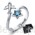 Delikatny pierścionek samolot ze srebra próby 925