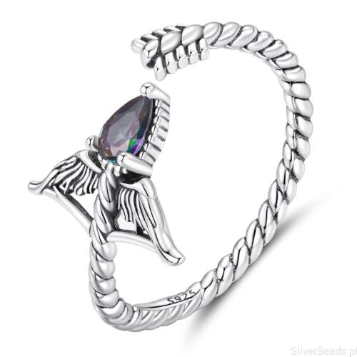 Pierścionek zodiakalny Strzelec – elegancki symbol wolności, odwagi i ognistej energii.