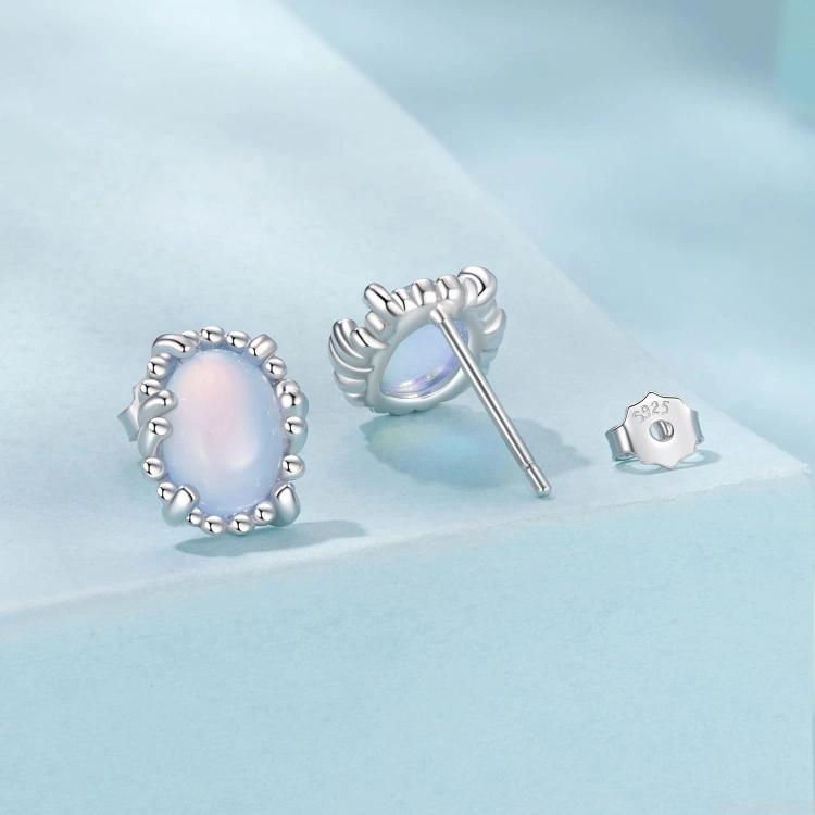 kolczyki z kamieniem naturalnym opal