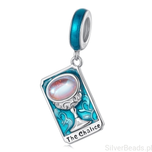 Karta Tarota KIELICH charms srebro 925 zawieszka do bransoletki