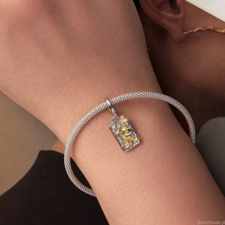 Charms zodiakalny Wodnik w srebrze próby 925.