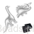 kolczyki stegozaur i brontozaur srebrne