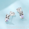 kolczyki srebrne zwierzątka dla dziewczynki