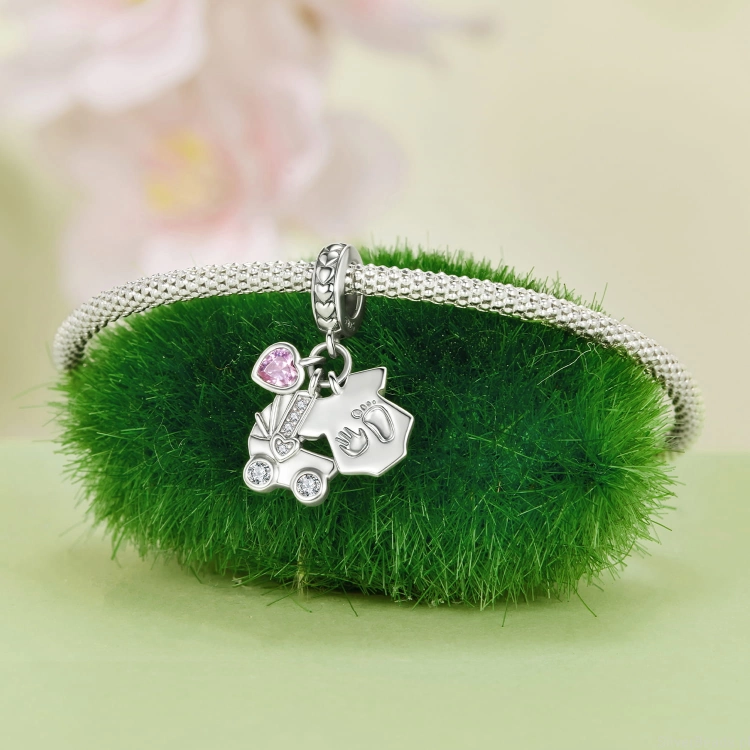 charms wózek dziecięcy ze srebra 925