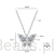Elegancki wisiorek motyl z kamieniami moissanite.