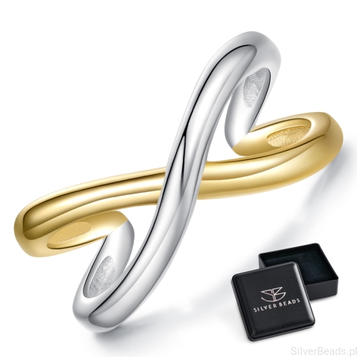 Minimalistyczny pierścionek infinity w dwóch odcieniach