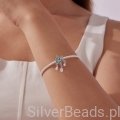 Elegancki bead śnieżynka zimowa z kryształami
