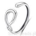 Srebrny pierścionek znak nieskończoności regulowany