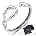 Minimalistyczny pierścionek infinity srebro 925