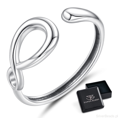 Minimalistyczny pierścionek infinity srebro 925
