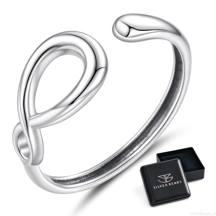 Minimalistyczny pierścionek infinity srebro 925
