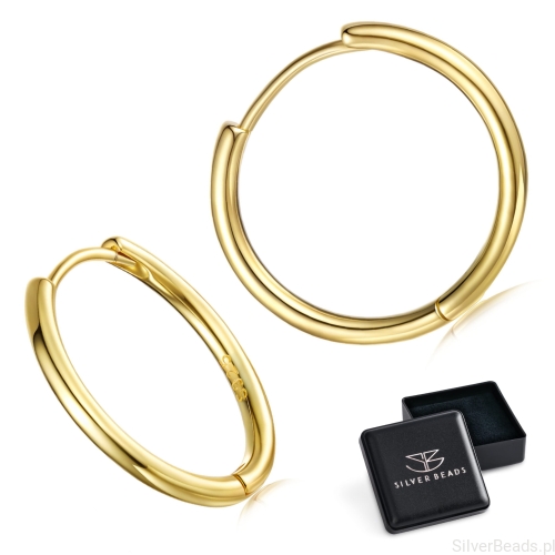 kolczyki typu hoops w kolorze złota