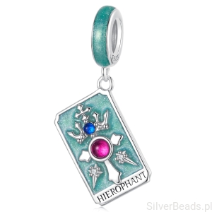 Karta Tarota ARCYKAPŁAN charms srebro 925 zawieszka do bransoletki