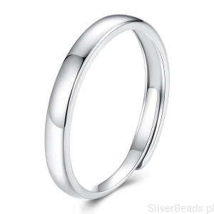 Szeroki pierścionek srebrny 925 – gładka klasyczna obrączka