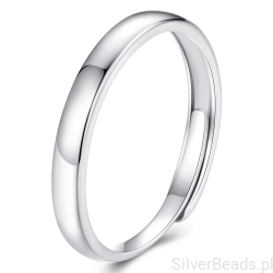 Wąski pierścionek srebrny 925 – gładka klasyczna obrączka
