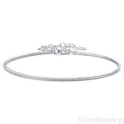 Srebrna błyszcząca bransoletka srebro 925 z regulacją długości