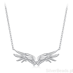 Srebrny naszyjnik skrzydła anioła – symbol wolności i opieki