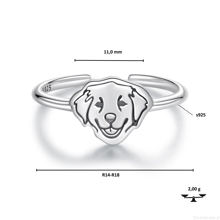 pierscionek-golden-retriever-damski