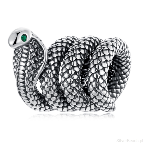 srebrny-charms-kobra-z-zielonym-kamieniem-925