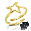 delikatny pierścionek gwiazda srebro 925