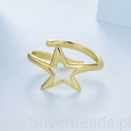 minimalistyczny pierścionek gwiazda damski