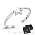delikatny pierścionek z gwiazdą srebrny