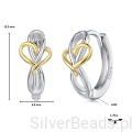 elegancka biżuteria kolczyki koła serce