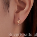 kolczyki kółka z sercem nowoczesne