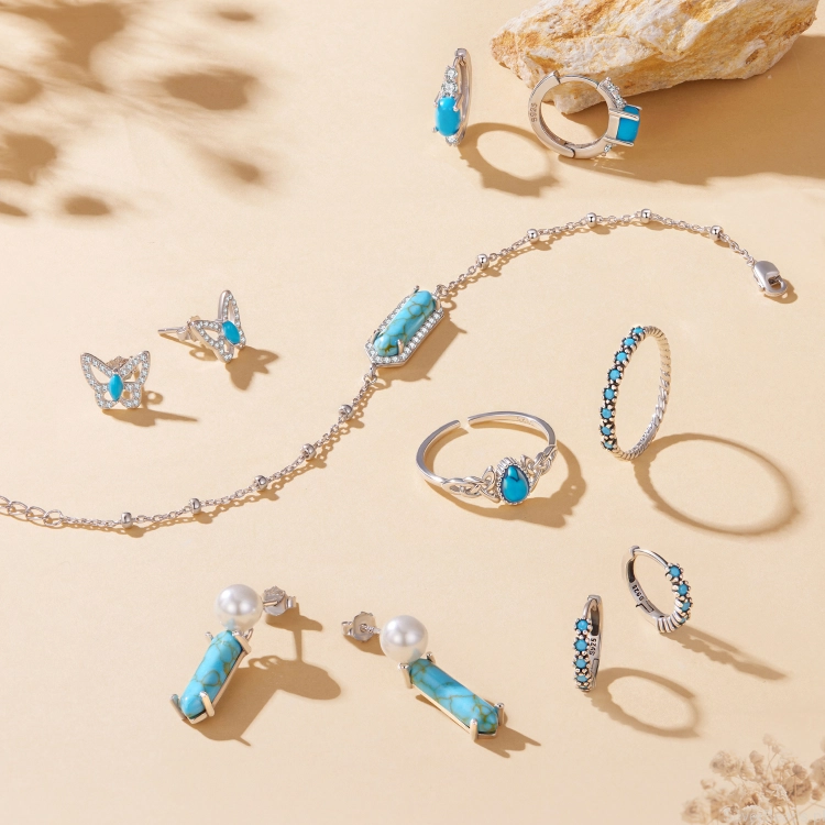 prezent dla niej kolczyki turkus