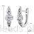 kolczyki z przeplatanym wzorem srebrne