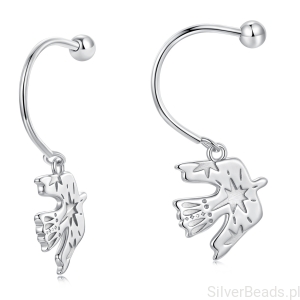 Srebrne kolczyki z jaskółkami na prezent dla mamy 