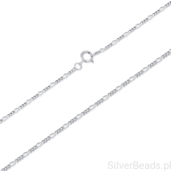 Srebrny łańcuszek damski splot figaro 45 cm do zawieszek charms srebro 925