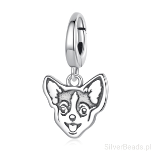 Srebrna zapinana zawieszka pies Chihuahua ze srebra 925