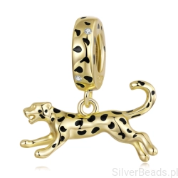 Srebrna zawieszka pantera dzika elegancja srebro 925