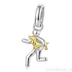 Srebrna zawieszka ratunek pieska jamnika srebro 925 