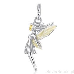 Srebrna zawieszka magiczna wróżka światła charms srebro 925