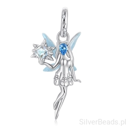 Srebrna zawieszka zimowa wróżka z lodowej krainy srebro 925