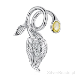 Srebrny charms kwiat kalia ze srebra próby 925