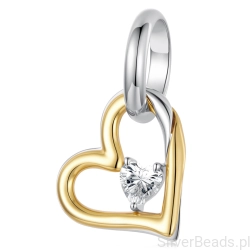 Srebrna zawieszka splecione serduszko dla mamy 