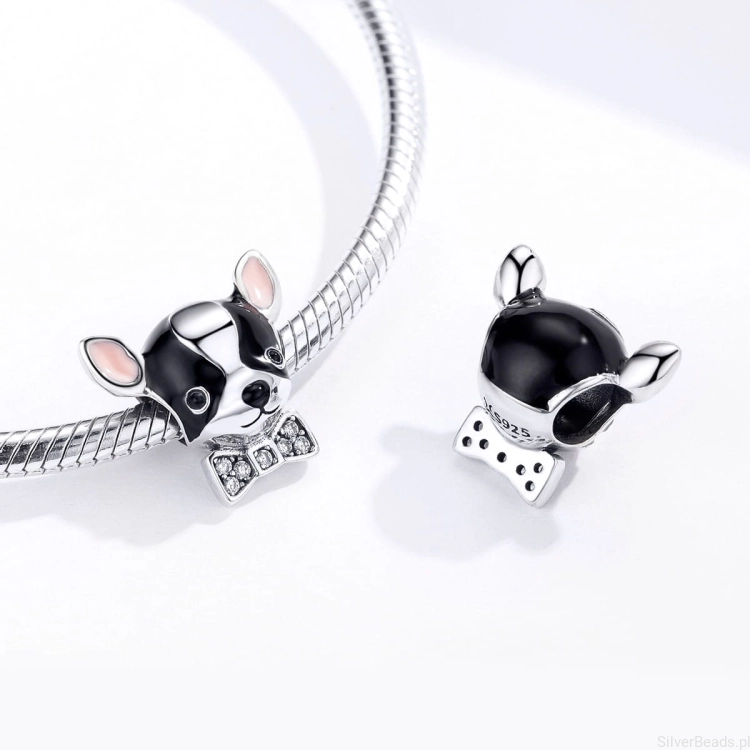 srebrne charmsy psy chihuahua zawieszki do bransoletek typu Pandora g112.jpg