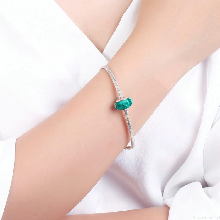 srebrno szklany charms do Pandora i innych bransoletek modułowych charms b574.jpg