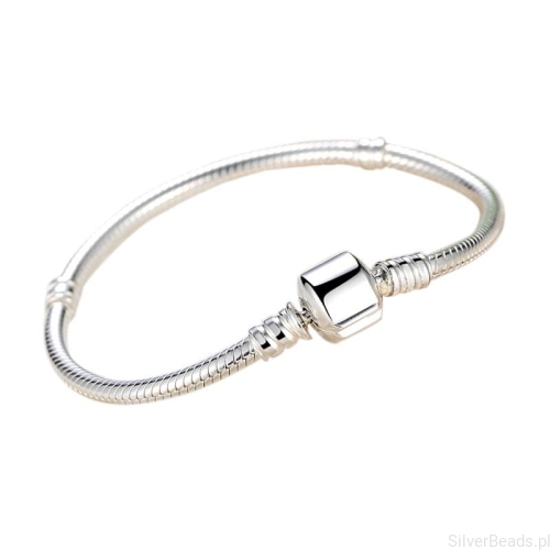 Srebrna bransoletka modułowa typu Pandora 18 cm C192