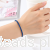 Granatowa bransoletka  modułowa ze skóry ze srebrnym zapięciem.png