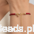 Czerwona bransoletka skórzana ze srebrnym pozłacanym zapięciem 925 – SilverBeads