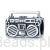 retro radio charms G244