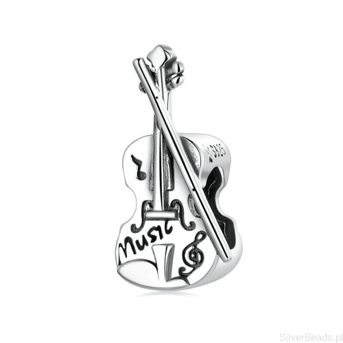 srebrny charms skrzypce G280