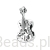 srebrny charms skrzypce G280