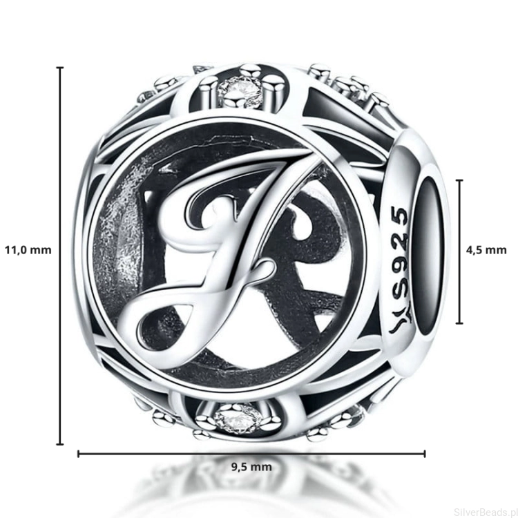 G020 wymiary charms srebro 925 zawieszka rozmiar wielkość litera J alfabet.png