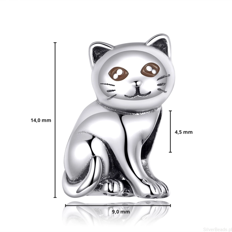 G109 wymiary charms wielkość rozmiar zawieszka kot srebro925.png