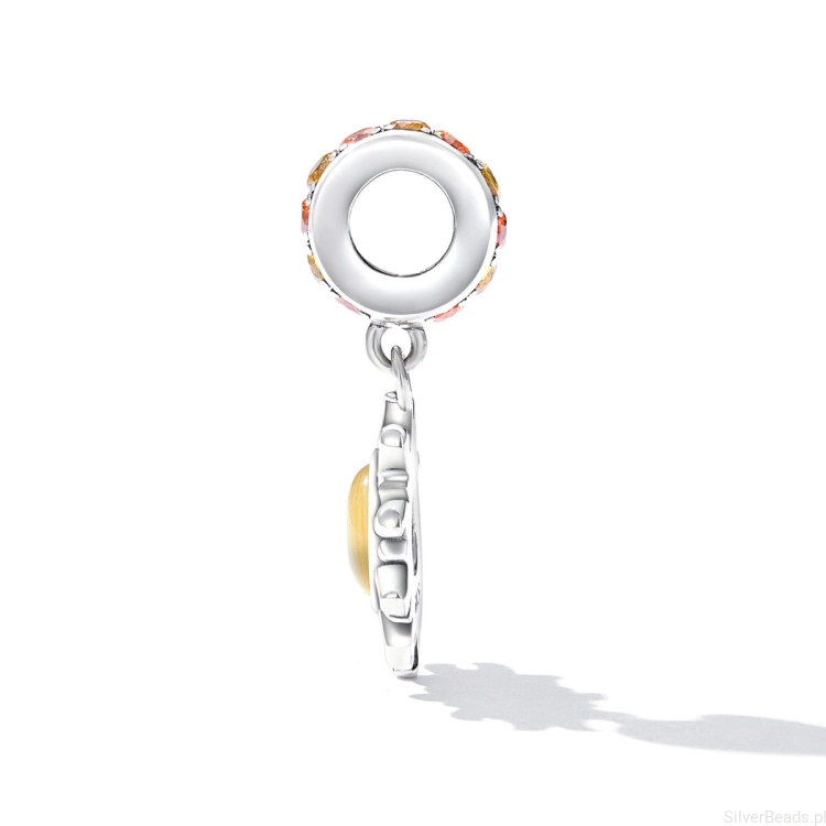 Uniwersalny srebrny charms słońce pasujący do Pandora SilverBeads Apart Yes Kuru i innych bransoletek modułowych